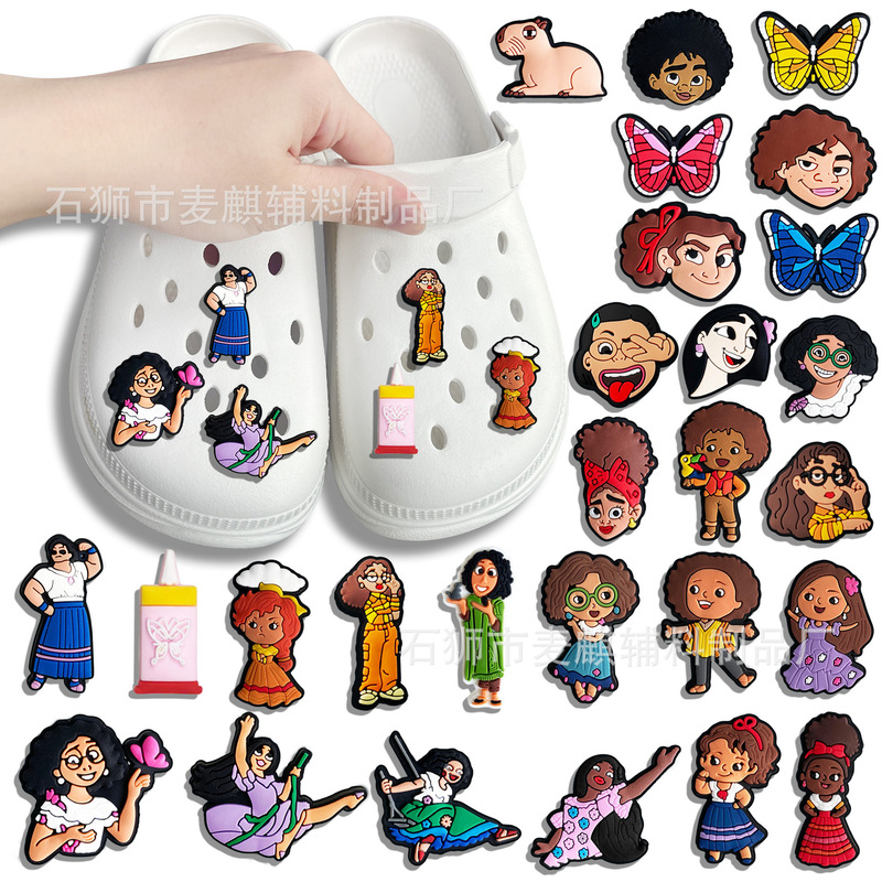 Magic Full House Shoe Flower DIY Croc Shoes Accessories Encanto Cartoon Cute Removable Garden Decorative Buckle Accessories