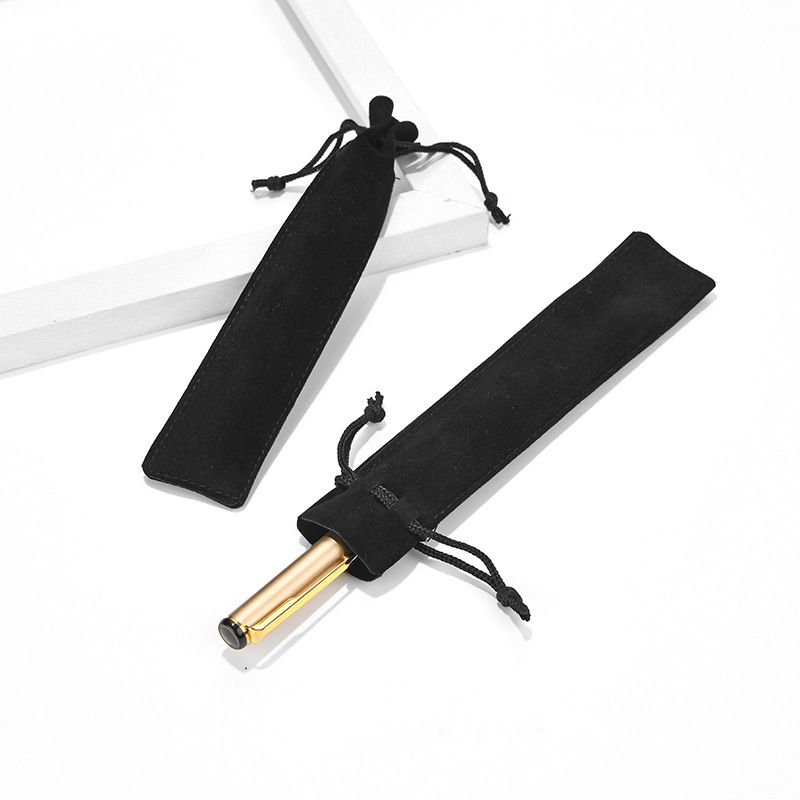 Negocio en stock luz terciopelo de lujo bolsa nuevo estilo chino dorado impresión logo publicidad embalaje almacenamiento solo caja lápiz al por mayor