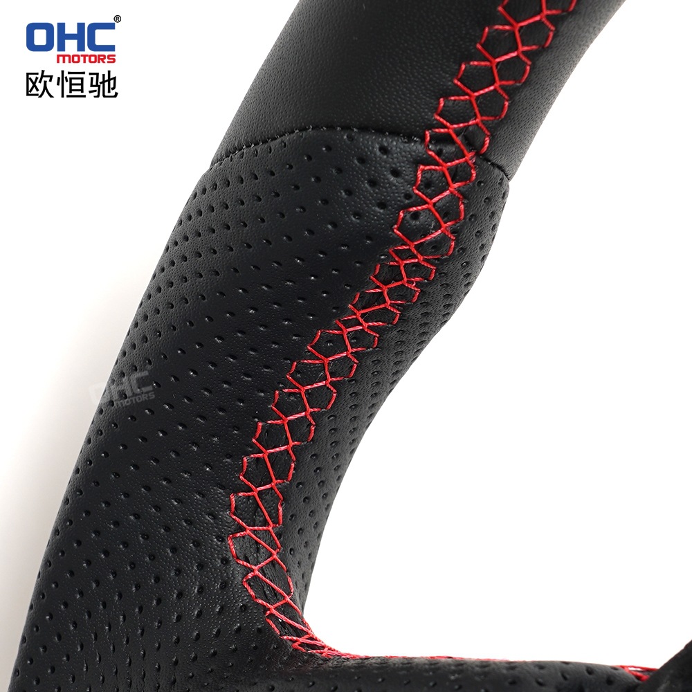 Direct Shipment from the Us Warehouse Suitable for Dodge Challenger Srt Full Leather Flat-Bottom Sports Steering Wheel Upgrade Parts