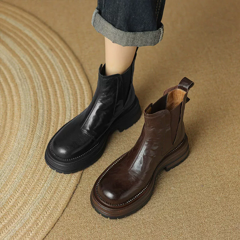 Модная женская обувь большого размера 41-43 дикие абсолютно толстые сапоги с дымом