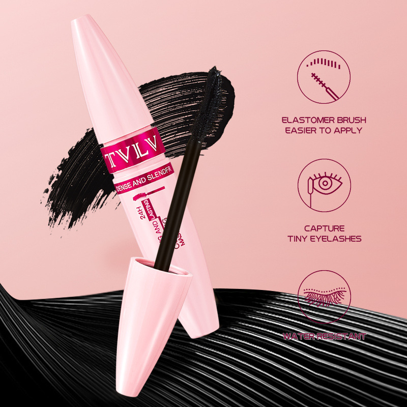 跨境胖子睫毛膏睫毛纖長卷翹防水不暈染持久定型黑色打底膏