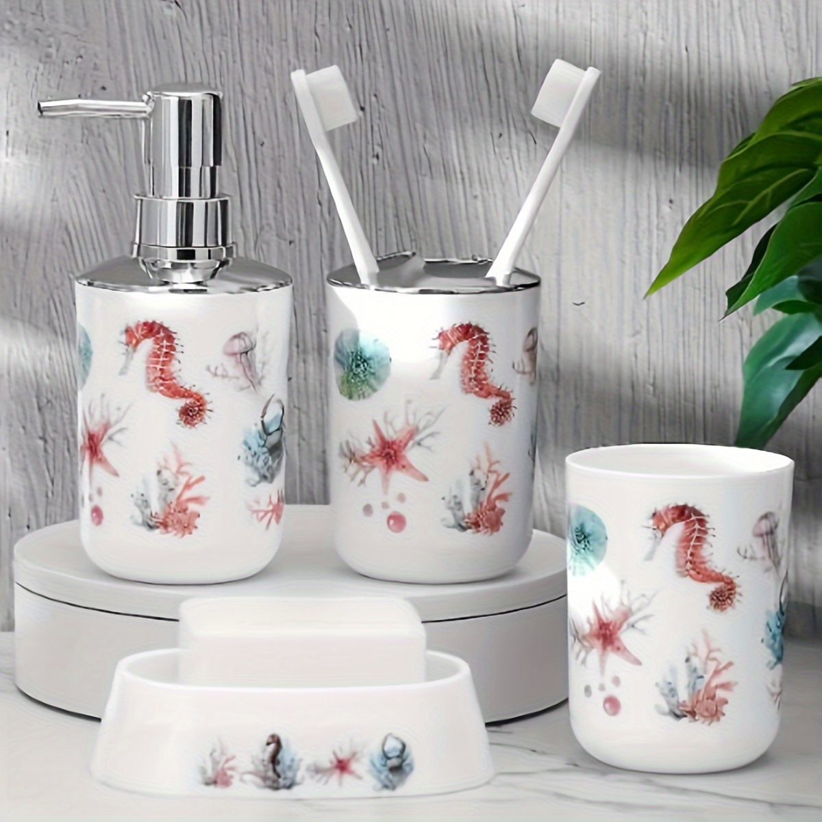 Black Bathroom Kit 4pcs/Set Lotion Botella Toothbrush cepillo de dientes transfronterizo