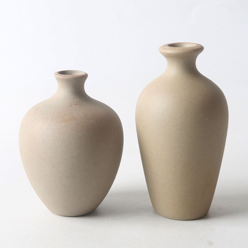 Vase Ornaments Living Room Flower Arranging Creative Nordic Decoration Home Furnishings Simple Modern Stoneware Ceramic Dried Flower Device