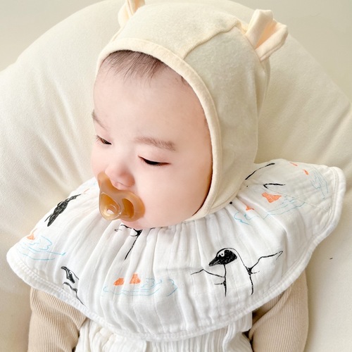 360 bamboo cotton gauze saliva napkin baby type a baby round bib bib infant saliva bib