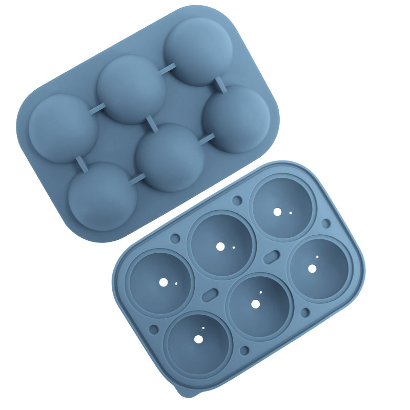 Whisky transfronterizo de dibujos animados rejilla de hielo de silicona molde de hielo con tapa molde de hielo para hockey sobre hielo caja de almacenamiento de hielo para el hogar en stock