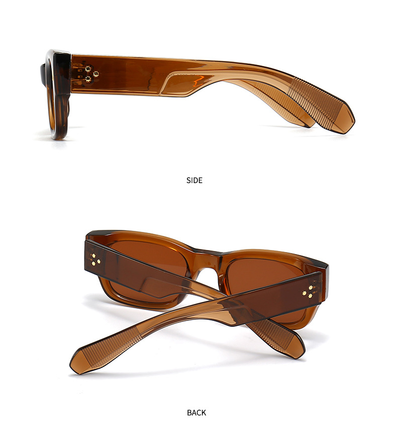 50g Weight Full Frame Glasses Structure Sunglasses Classification PC, UV400 Protection Lens Material Square Glasses Style Casual, Outdoor, Daily Occasion Geometric Pattern Unisex Gender Vintage Style, Classic Style Style Vintage Style Classic Style Geometric PC UV400 Protection Square Full Frame Women's Sunglasses 9