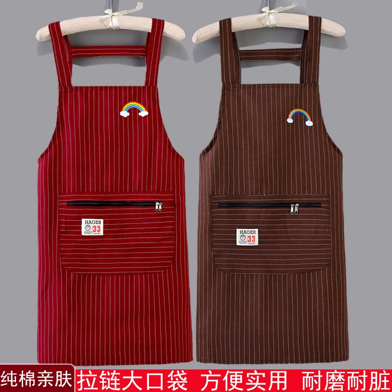 Чистый хлопок дышащий ремешок фартук бытовой маслянистой кухни для приготовления пищи на работе