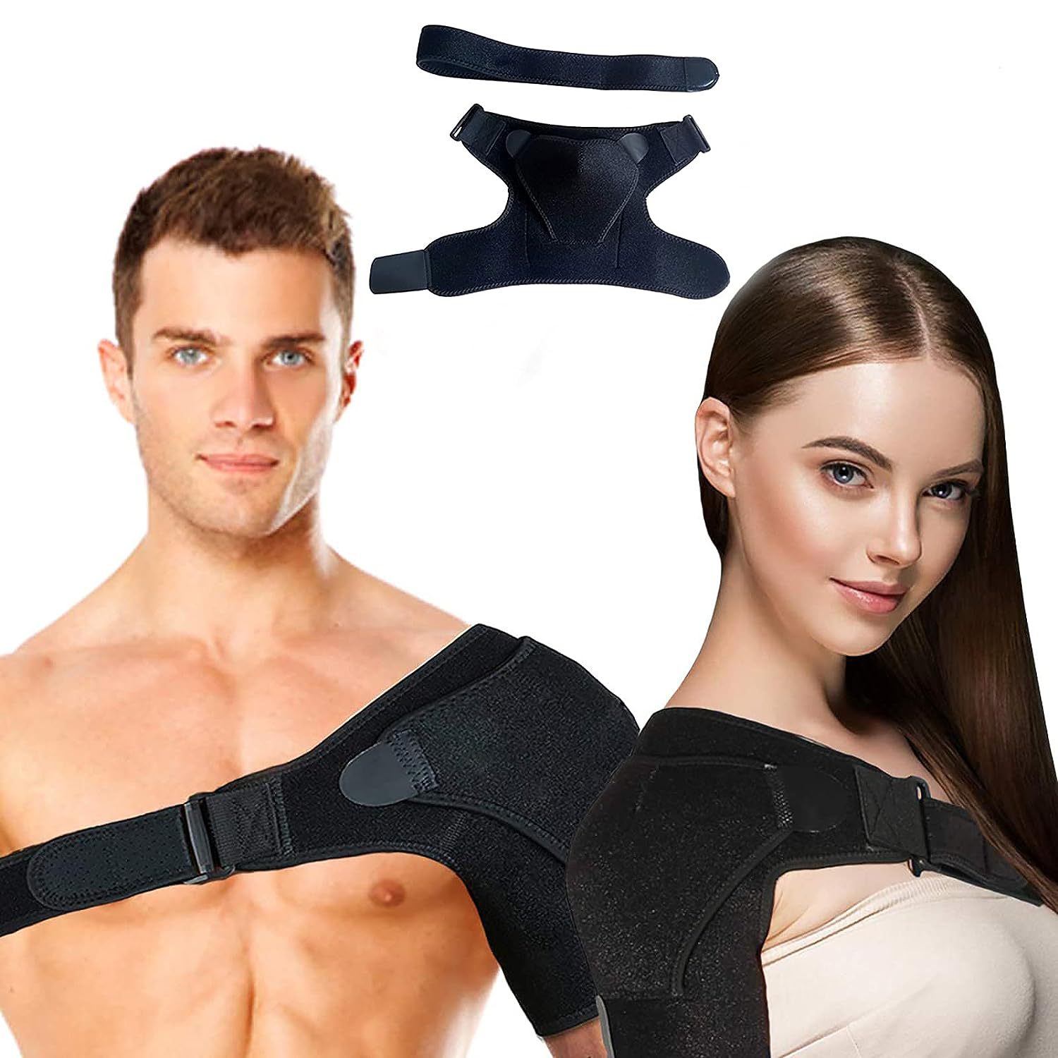 Cross-border Sports shoulder pad adjustable pressure left and right anti-strain shoulder strap shoulder holder ice compress waistcoat shoulder pad
