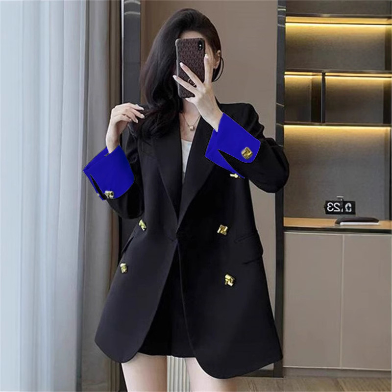 ng2510292 2025 Primavera e Autunno Nuovo Blazer da donna in stile coreano casual ampio alla moda elegante taglia piccola con blocchi di colore e patchwork_voghion.com