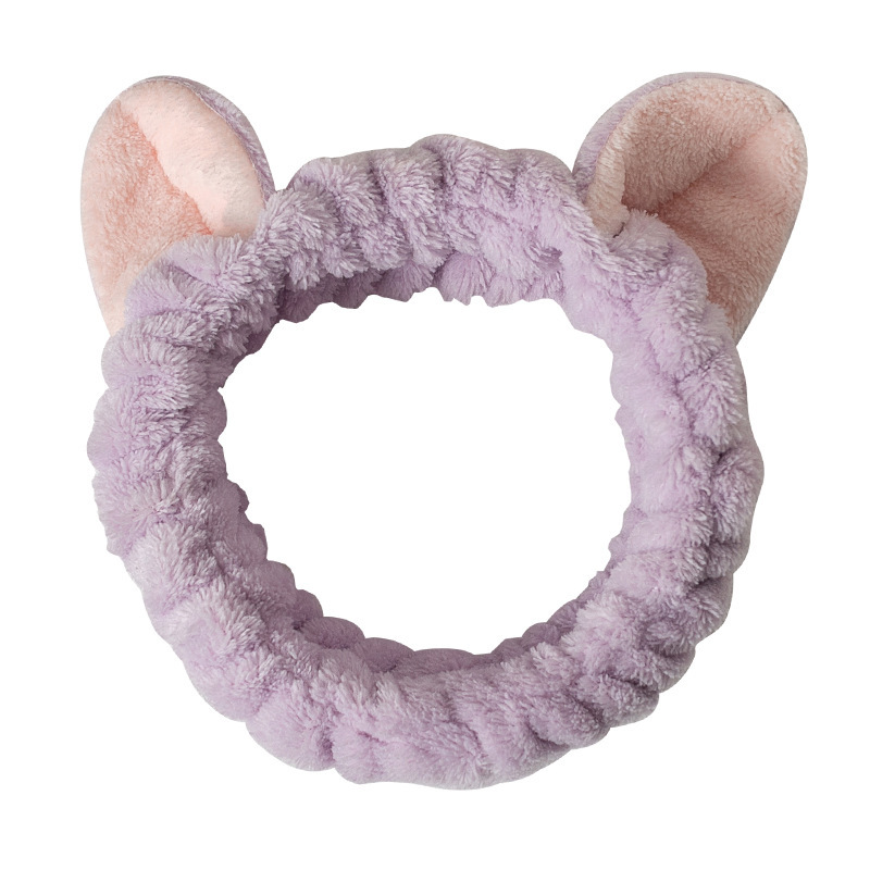 El otoño y el Invierno de la muchacha banda de pelo Simple dulce Linda dama máscara facial maquillaje gato oído banda de pelo accesorios para el cabello