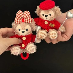 秋の高級な甘い顔のバラの熊のカバンの掛け物のかわいい車のキーホルダーの装飾のリュックサックの装飾の贈り物
