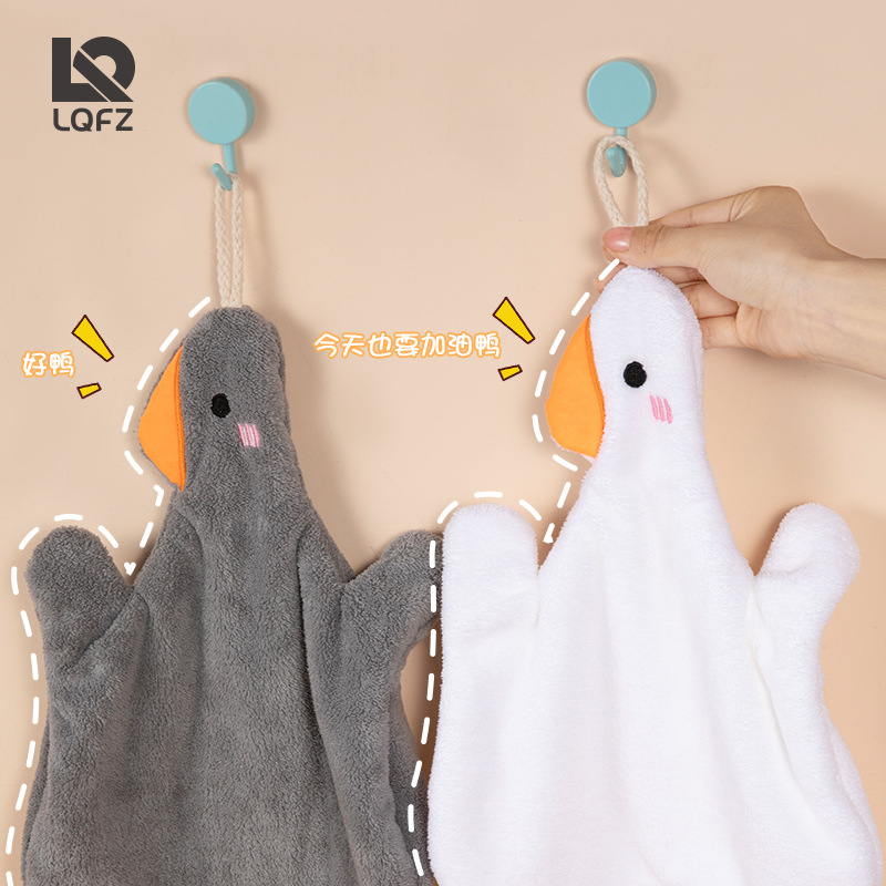 Fábrica personalizada colgante toallas de coral toallas de dibujos animados animales toallas de cocina toallas absorbentes de baño