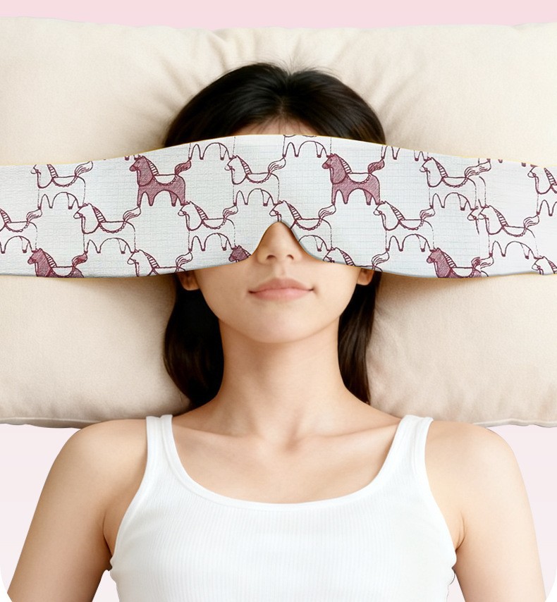 Gan Mai Da Zao Weighted Sleep Eye Mask Light Blocking Breathable Polyester Cotton for Home Rest quality and texture
