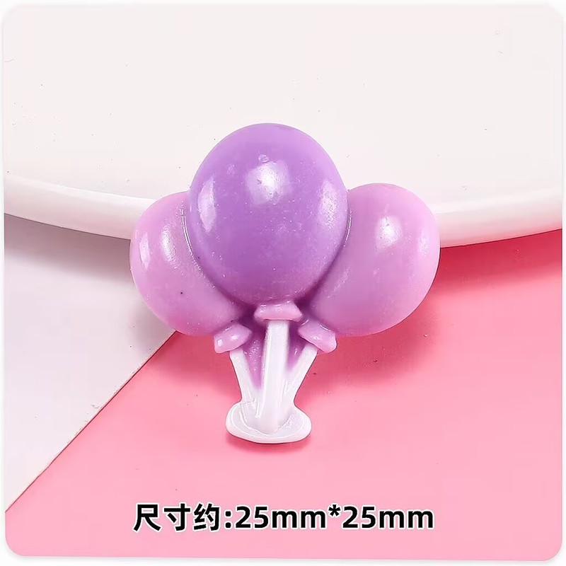 甘いカラフルなバルーン樹脂アクセサリー diy 手作り携帯電話ケース冷蔵庫マグネット電気自動車ヘアアクセサリーヘアピンパッチ|undefined