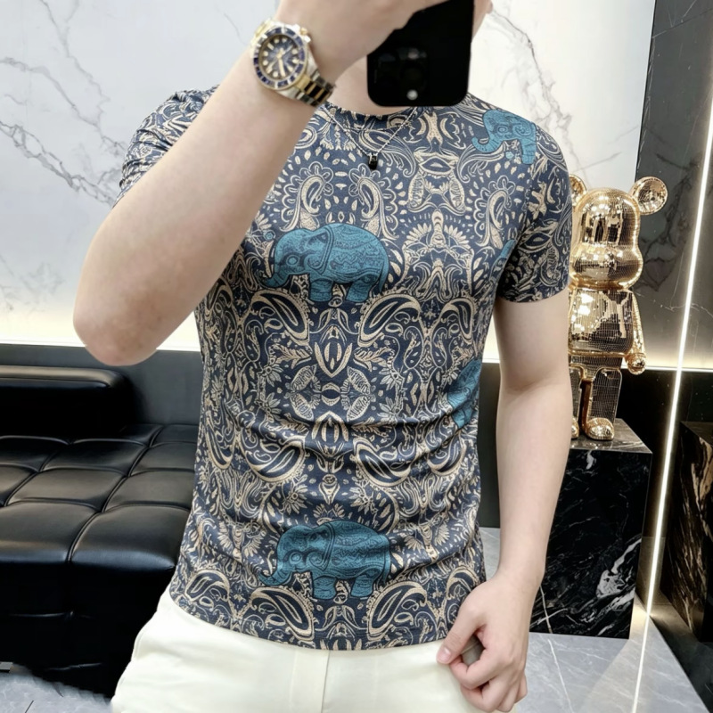 Summer fashionable casual trend thin breathable short sleeve T-shirt