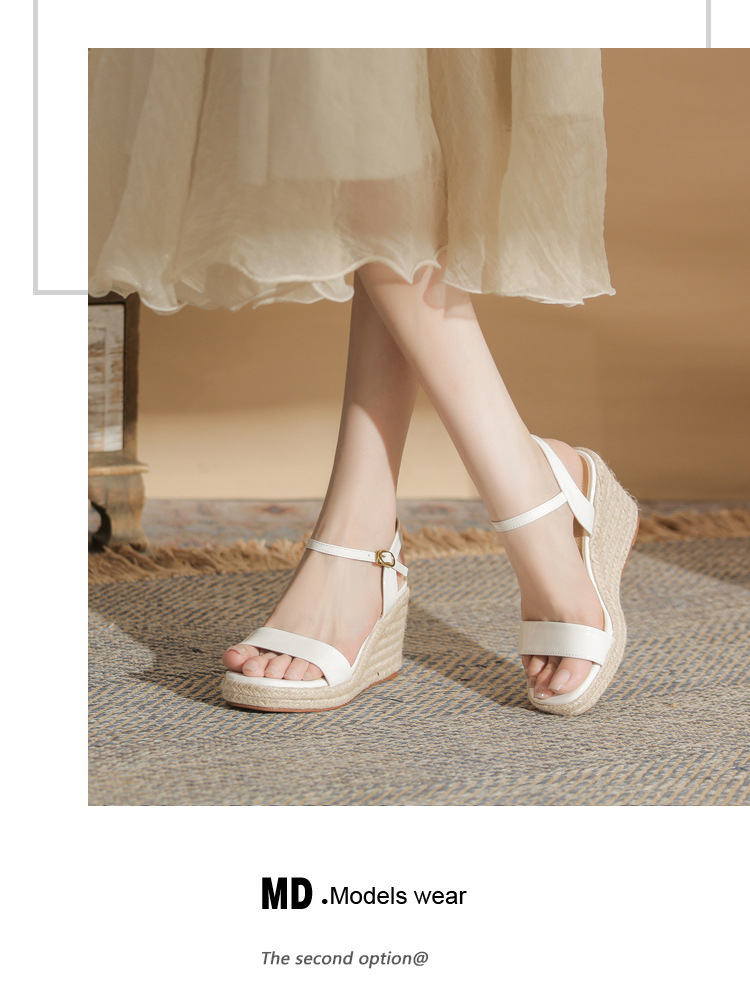 Sandal cao gót nữ hở mũi đế xuồng gót 9 cm — màu trắng ngà chi tiết 12