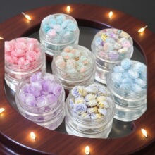 新款晕染软胶花玫瑰花山茶花DIY手串散珠项链手机链美甲饰品配件