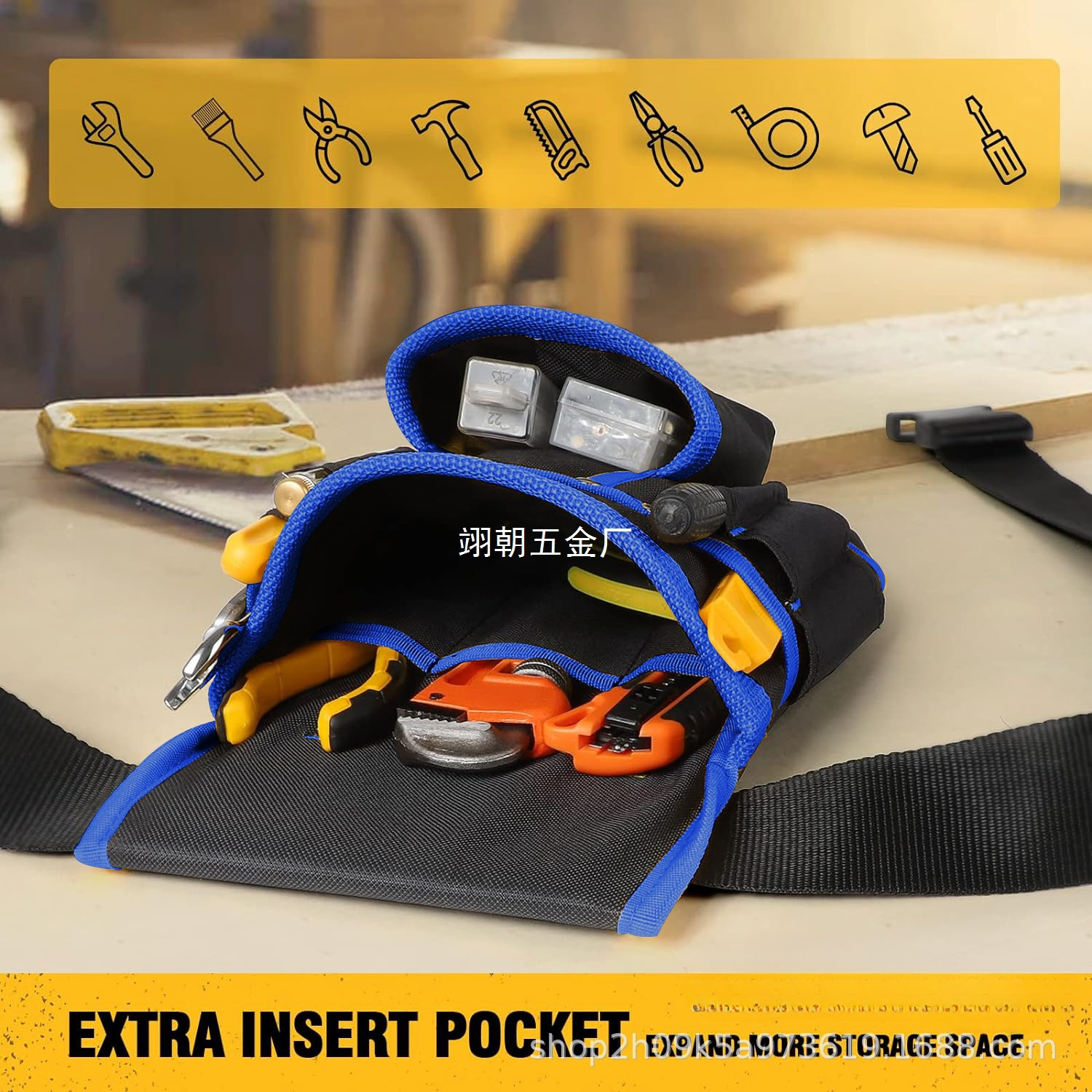 El cinturón de la herramienta tiene varios bolsillos magnéticos, el cinturón de la herramienta, el bolsillo de la herramienta ajustable, el bolso de la herramienta de reparación multifuncional