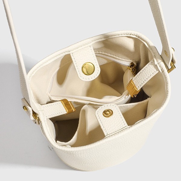 Women’s Bags Litchi Pattern Niche Design Bucket Bag Large Capacity Tote Bag All-match Single Shoulder Crossbody Women's Bag_voghion.com