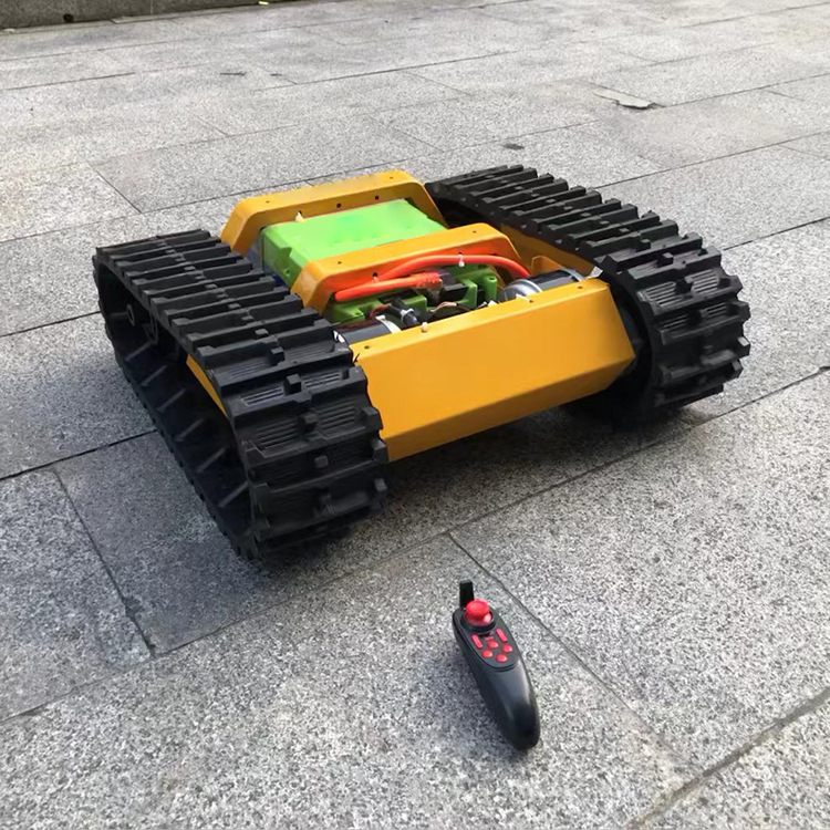 リモコン電動シャシー小型ゴムクローラスプロケット直流モータ駆動知能ロボットシャシーアセンブリ|undefined