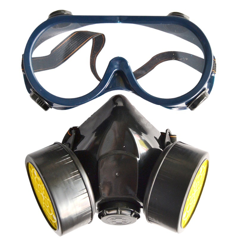 Anti-virus máscara de pintura en aerosol químico anti-formaldehído pesticida Anti-Virus máscara anti-polvo máscara con gafas ventas directas de la fábrica