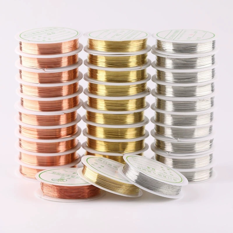 0.2-1.0mm铜丝线首饰线diy串珠工具配件绕线穿珠引线铜线材料饰品