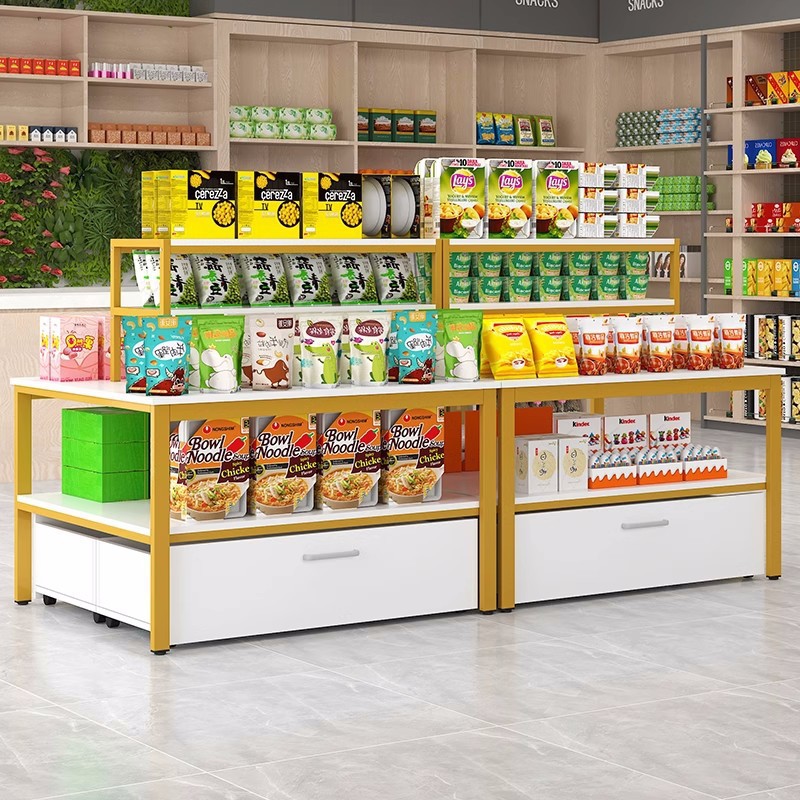 中岛展示柜服装鞋子展示架化妆品母婴店货架展示台超市中岛促销台