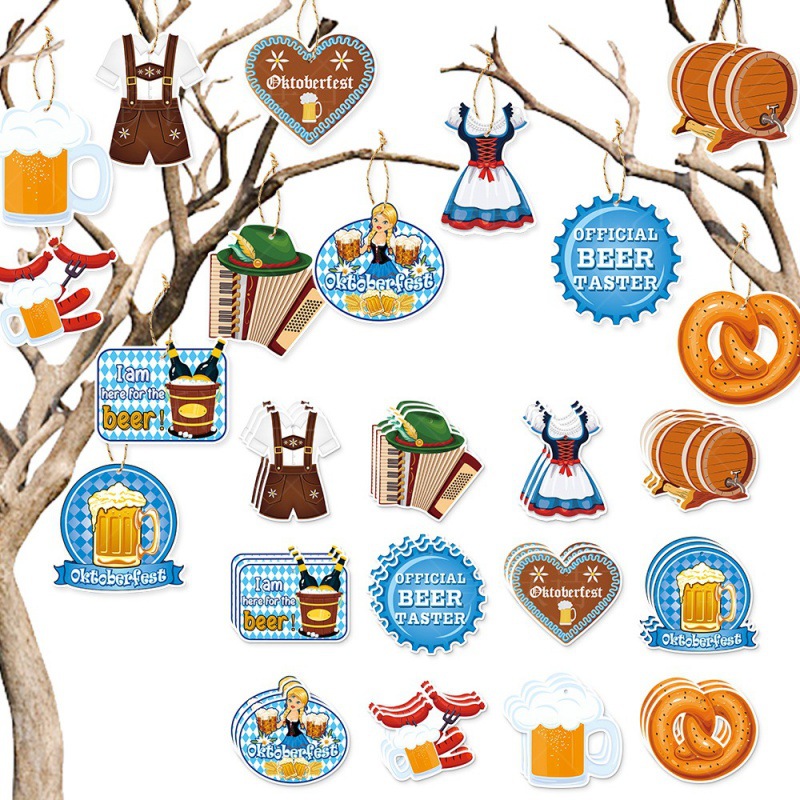 Nuevo Oktoberfest decoración colgante colgante colgante Oktoberfest atmósfera colgante decoración colgante