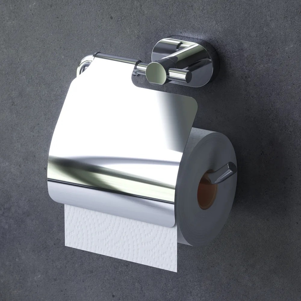 Factory Export Cross-Border 56071A High-End Toilet Paper Holder with Lid Toilet Paper Roll Holder