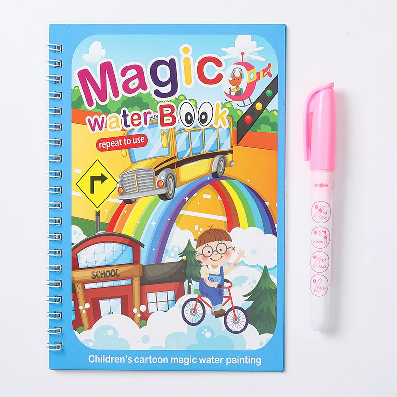 Книга с картинками, раскраска, набор, акварель, игрушка