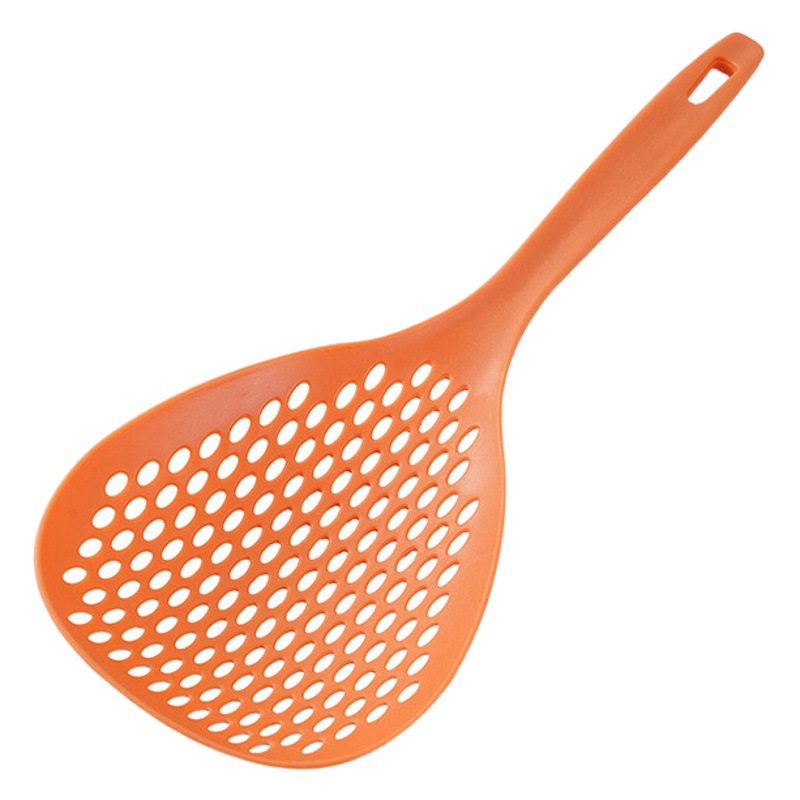 Cross-border Kitchen Colander Household Lo Noodles Draining Spoon Long Handle High Temperature Resistant Multifunctional Plastic Mesh Lo Noodles Spoon