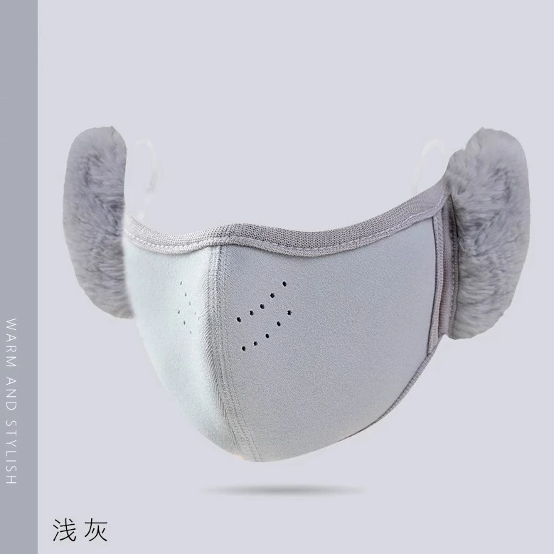 Demi-season keep warm breathable medical mask, windproof headphones, increased thickness