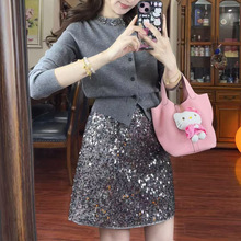 深秋初冬搭配一整套连衣裙子女名媛小香千金风m1u系穿搭两件套装