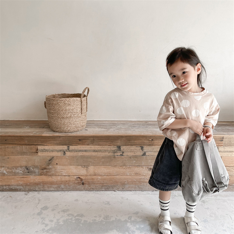 Title 17, Camiseta infantil de manga curta em algodão e c...