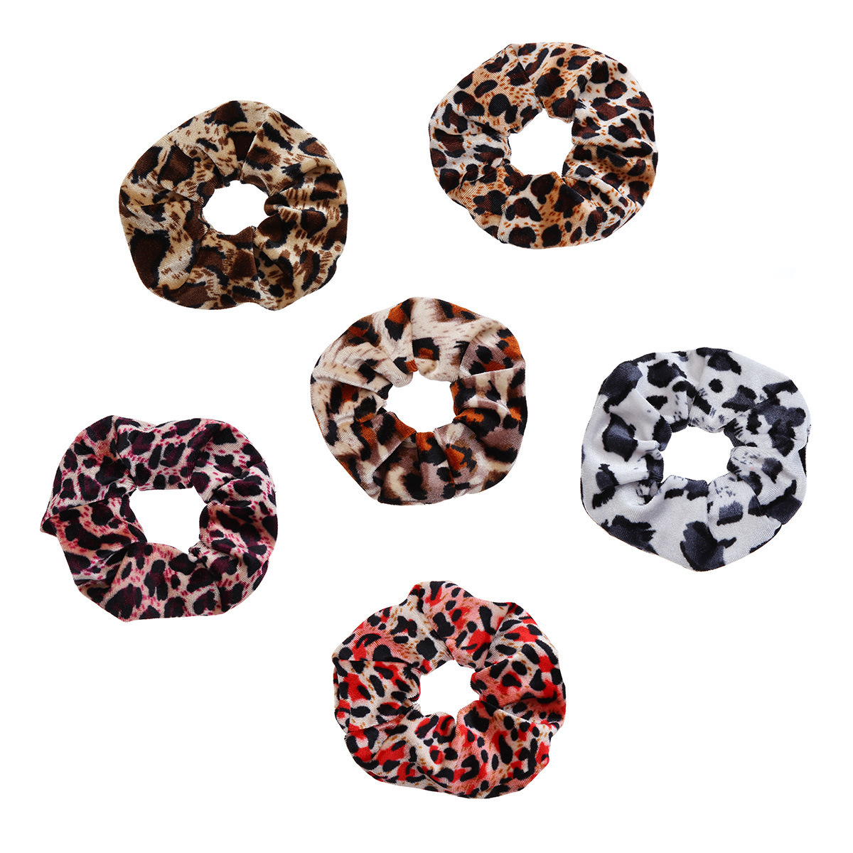 Korean Style Flannel Leopard Print Hair Rope Headdress Wholesale display picture 5