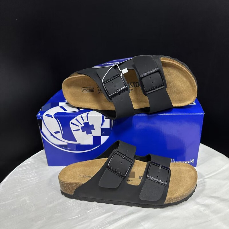 Arizona Birkan Shoes Double-Breasted Two-Word Slippers Leather Cork Slippers Platform Sole Birkan Shoes Unisex Sandals Arizona Birkan Shoes Double-Breasted Two-Word Slippers Leather Cork Slippers Platform Sole Birkan Shoes Unisex Sandals