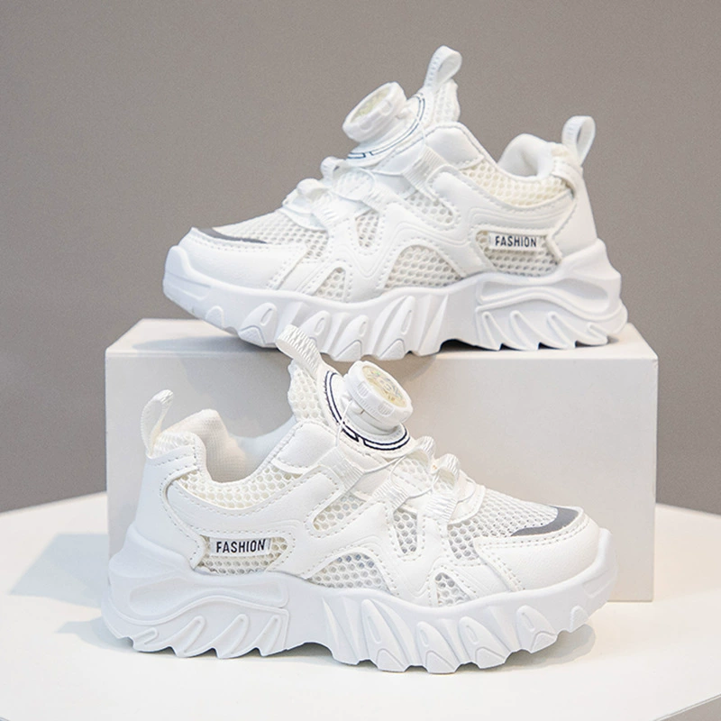 Детские маленькие белые туфли для девочек кроссовки летние новые дышащие одиночные сетчатые туфли