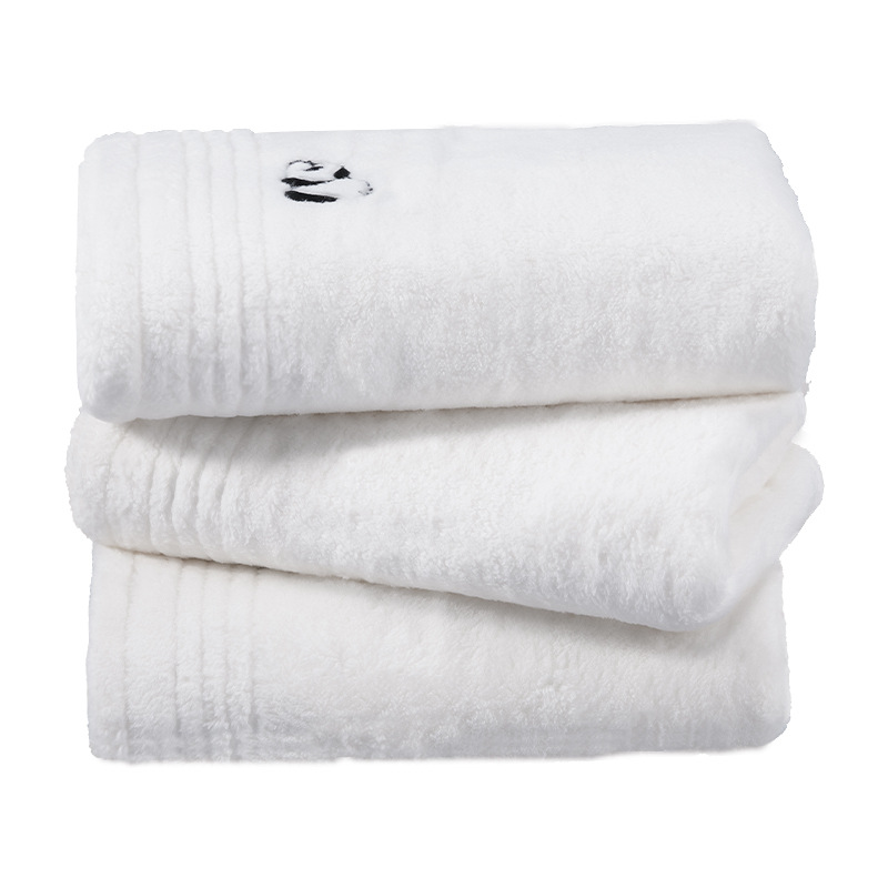 Toallas de coral panda bordado nuevo lindo toalla de cabello seco engrosado absorción de dibujos animados regalos para el hogar toallas mayoristas