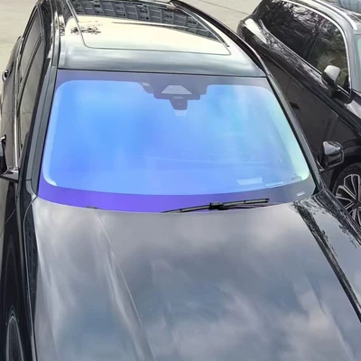 Kpu Hydrophobic Car Glass Shield Front Windshield Purple Protective Film Explosion-Proof Film Anti-Sand and Stone Collision Hd Shield