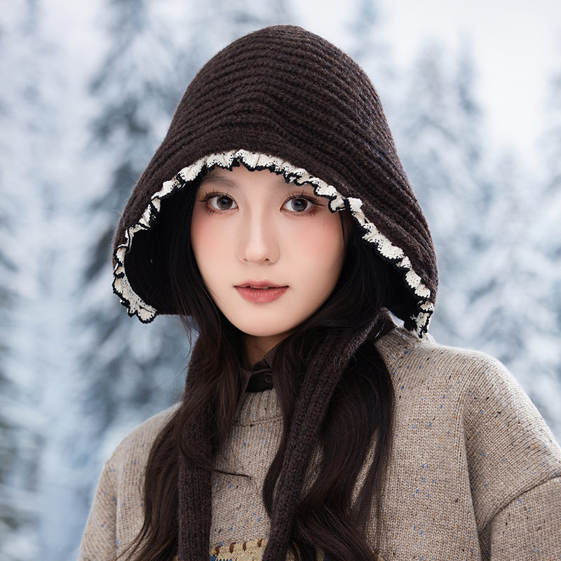 Versione coreana versatile in pizzo lavorato a maglia, grande circonferenza, antivento, caldo, annodabile, morbido, autunno inverno, spesso_voghion.com
