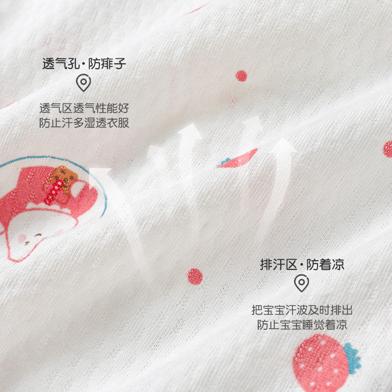 Baby camiseta de manga corta, pijamas delgados de algodón recién nacido, ropa de verano para niños, niñas y niños, ropa de bebé