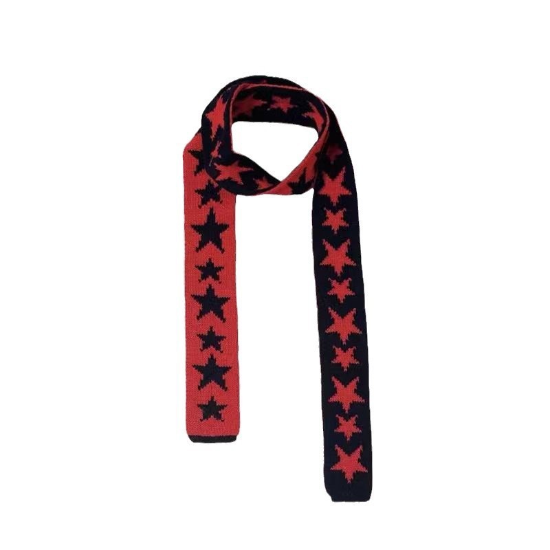 Fashion Casual All-match Five-pointed Star Knitted Women's Scarf - Image 3