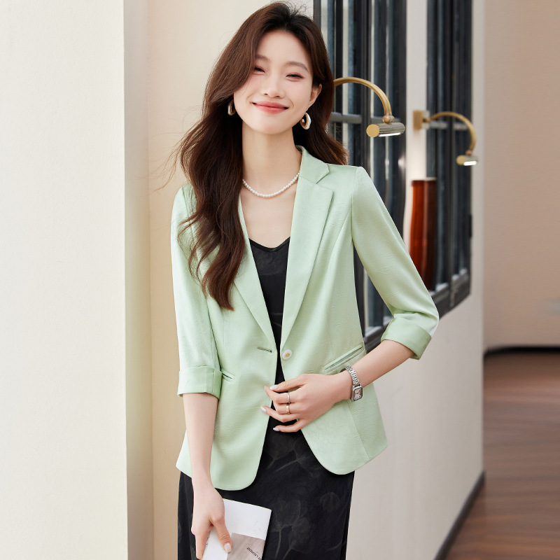 Seven-point Sleeve Suit Jacket Women's Summer 2025 New Style Elegant Commuter Professional suit Sling dress Two-piece Set