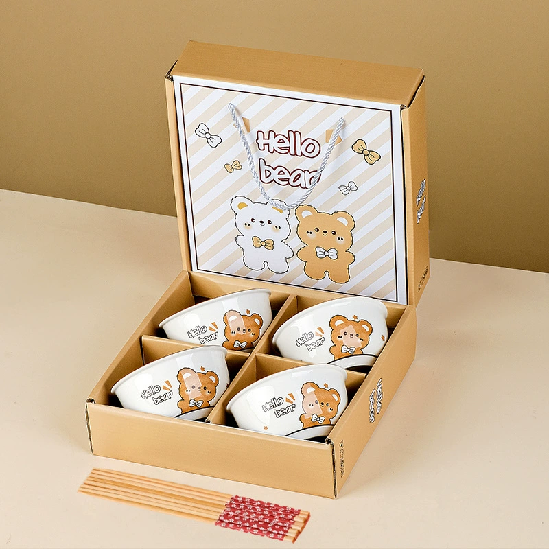 Tableware for home use for food, set, ceramic gift box, wholesale