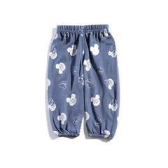 Summer children's anti-mosquito pants, thin large Mickey head all-printed summer new style anti-mosquito casual pants for boys and girls