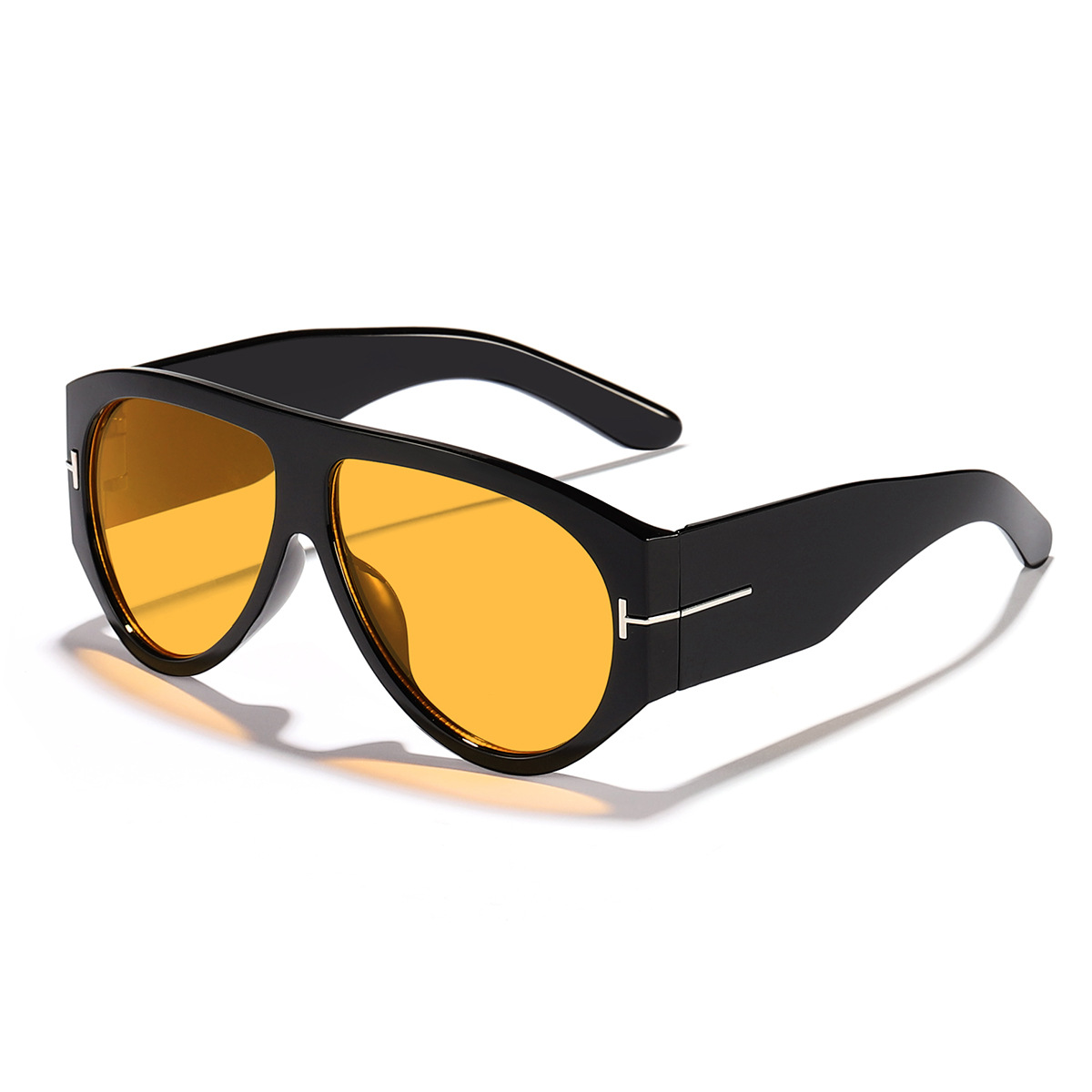 2024 nuevo espejo de sapo de marco grande en forma de T transfronterizo, película marina europea y americana, personalidad masculina y femenina, gafas de sol al aire libre de tendencia