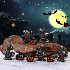 国境を越えた対外貿易の微景観ハロウィーンdiyアクセサリー木幽霊カボチャの木装飾樹脂部品