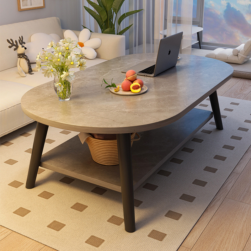Mesa de centro, sala de estar, hogar, mesa de apartamento pequeño, habitación de alquiler simple, 2025, nueva mesa de té redonda simple