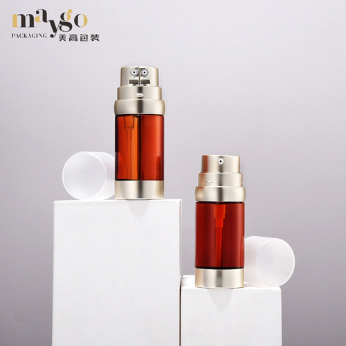 PETG double-tube press lotion plastic bottle, double-extract essence cosmetic bottle, skin care product sub-packaging bottle