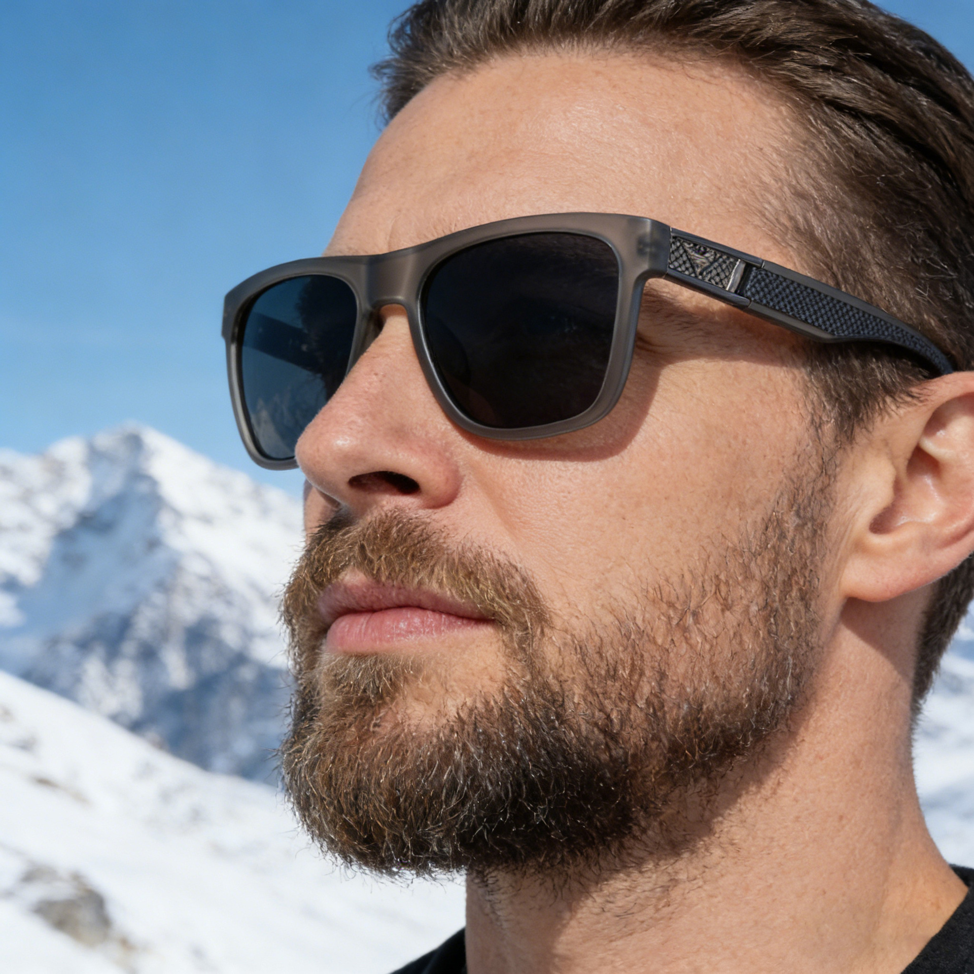 Neue modische eckige polarisierte Sonnenbrillen für Männer - persönlicher Trendy-Look mit Premium-Gefühl, UV-Schutz für draußen und Angeln, Herren-Sonnenbrille für den Export